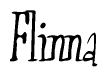 The image is a stylized text or script that reads 'Flinna' in a cursive or calligraphic font.