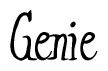 Cursive 'Genie' Text