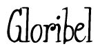 The image is a stylized text or script that reads 'Gloribel' in a cursive or calligraphic font.