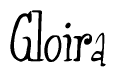 The image is a stylized text or script that reads 'Gloira' in a cursive or calligraphic font.