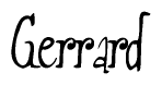 The image contains the word 'Gerrard' written in a cursive, stylized font.