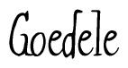 The image contains the word 'Goedele' written in a cursive, stylized font.