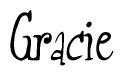 The image is of the word Gracie stylized in a cursive script.