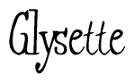 The image is a stylized text or script that reads 'Glysette' in a cursive or calligraphic font.