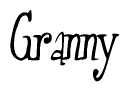 The image is of the word Granny stylized in a cursive script.
