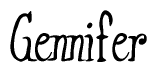 The image is a stylized text or script that reads 'Gennifer' in a cursive or calligraphic font.