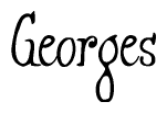 Cursive Script 'Georges' Text