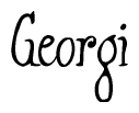 The image contains the word 'Georgi' written in a cursive, stylized font.