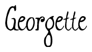 The image is of the word Georgette stylized in a cursive script.
