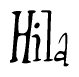 The image is a stylized text or script that reads 'Hila' in a cursive or calligraphic font.