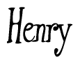 The image is of the word Henry stylized in a cursive script.