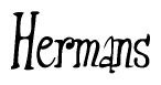 The image is a stylized text or script that reads 'Hermans' in a cursive or calligraphic font.