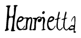 The image contains the word 'Henrietta' written in a cursive, stylized font.