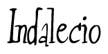 The image is of the word Indalecio stylized in a cursive script.
