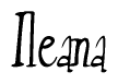 The image is of the word Ileana stylized in a cursive script.