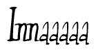 The image is of the word Innaaaaa stylized in a cursive script.