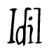 The image is a stylized text or script that reads 'Idil' in a cursive or calligraphic font.