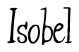 The image contains the word 'Isobel' written in a cursive, stylized font.