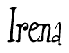 The image is a stylized text or script that reads 'Irena' in a cursive or calligraphic font.