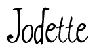 The image is a stylized text or script that reads 'Jodette' in a cursive or calligraphic font.