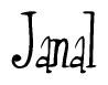 The image is a stylized text or script that reads 'Janal' in a cursive or calligraphic font.