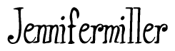 The image contains the word 'Jennifermiller' written in a cursive, stylized font.