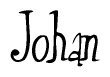The image is of the word Johan stylized in a cursive script.