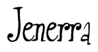 The image contains the word 'Jenerra' written in a cursive, stylized font.