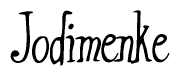 The image contains the word 'Jodimenke' written in a cursive, stylized font.