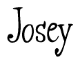 The image contains the word 'Josey' written in a cursive, stylized font.