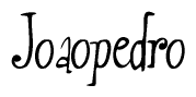 The image contains the word 'Joaopedro' written in a cursive, stylized font.