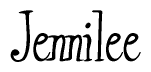 The image is of the word Jennilee stylized in a cursive script.