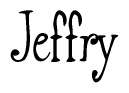 The image contains the word 'Jeffry' written in a cursive, stylized font.