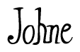   The image is of the word Johne stylized in a cursive script. 