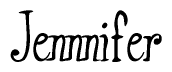 The image contains the word 'Jennnifer' written in a cursive, stylized font.