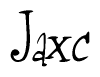 The image is a stylized text or script that reads 'Jaxc' in a cursive or calligraphic font.
