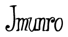 The image is of the word Jmunro stylized in a cursive script.