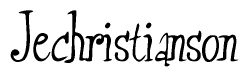 The image contains the word 'Jechristianson' written in a cursive, stylized font.
