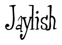 The image contains the word 'Jaylish' written in a cursive, stylized font.