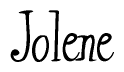 The image contains the word 'Jolene' written in a cursive, stylized font.