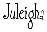 The image is a stylized text or script that reads 'Juleigha' in a cursive or calligraphic font.