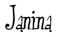 The image contains the word 'Janina' written in a cursive, stylized font.