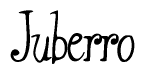 The image is of the word Juberro stylized in a cursive script.