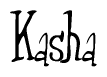 The image is a stylized text or script that reads 'Kasha' in a cursive or calligraphic font.