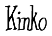 The image is of the word Kinko stylized in a cursive script.
