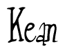The image is a stylized text or script that reads 'Kean' in a cursive or calligraphic font.