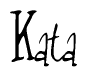 The image is a stylized text or script that reads 'Kata' in a cursive or calligraphic font.