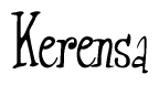 The image is of the word Kerensa stylized in a cursive script.