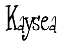 The image is a stylized text or script that reads 'Kaysea' in a cursive or calligraphic font.