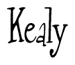The image is of the word Kealy stylized in a cursive script.